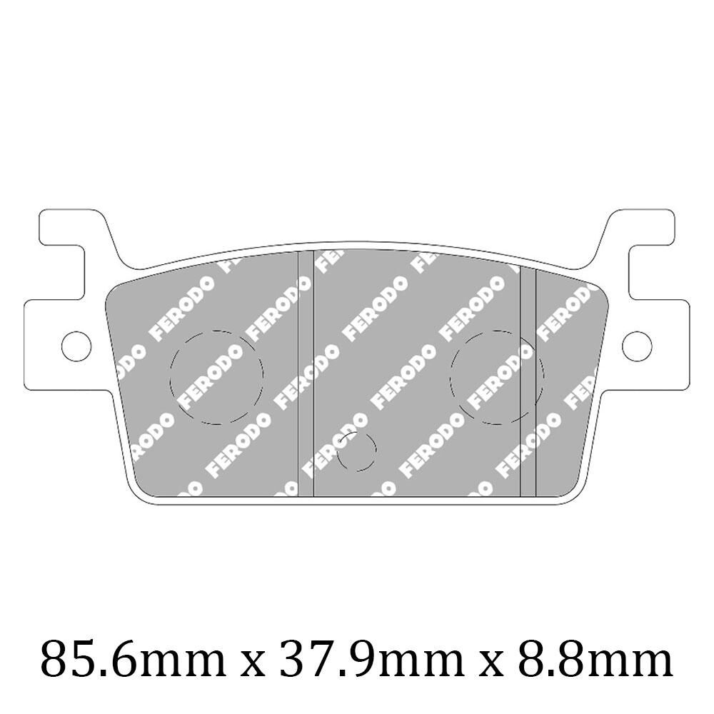 FERODO Disc Pad Set - FDB2304 EF ECO Friction Non Sintered Compound