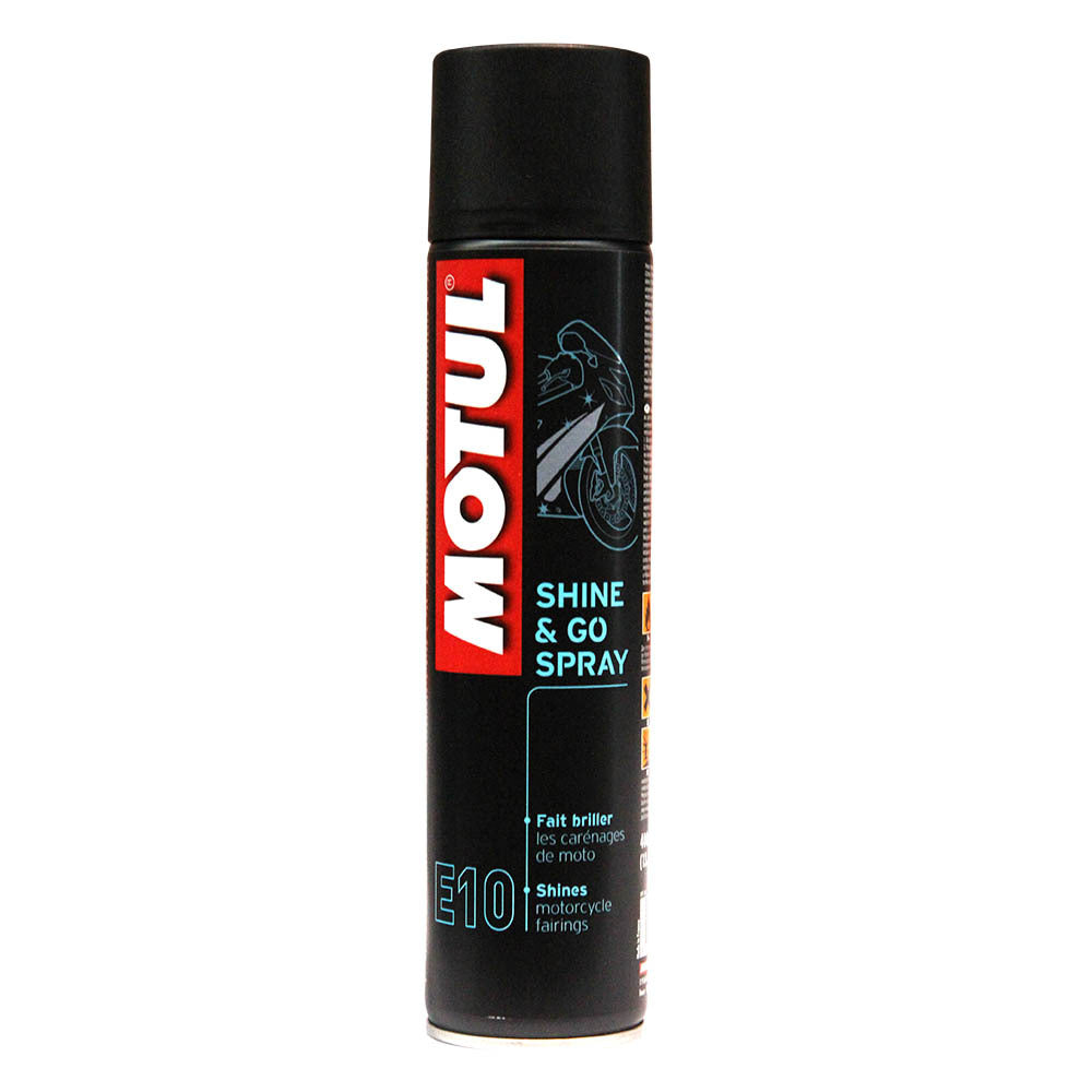 Motul - MOTUL E10 SHINE & GO SILICONE CLEAN 400ML CTN12 (DG2.1 - UN1950) AEROSOL - Shark Leathers