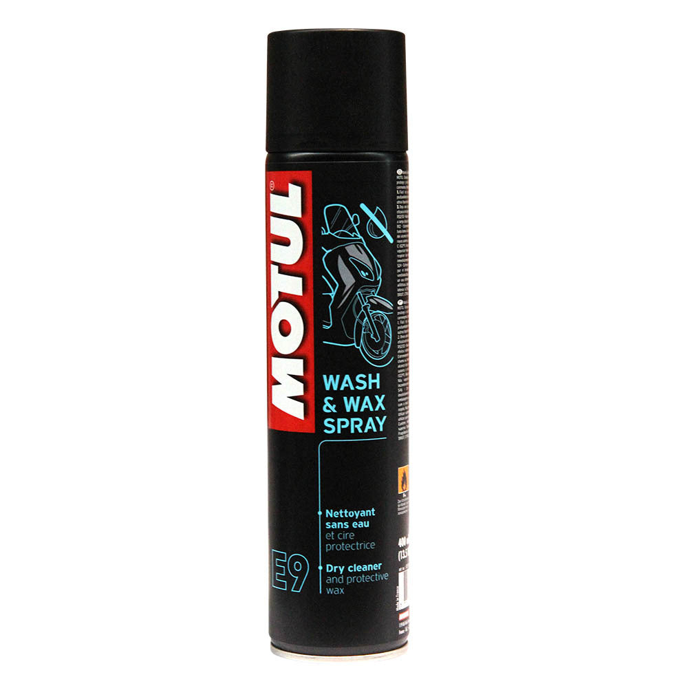 Motul - MOTUL E9 WASH & WAX 400ML CTN12 (DG2.1 - UN1950) AEROSOL - Shark Leathers