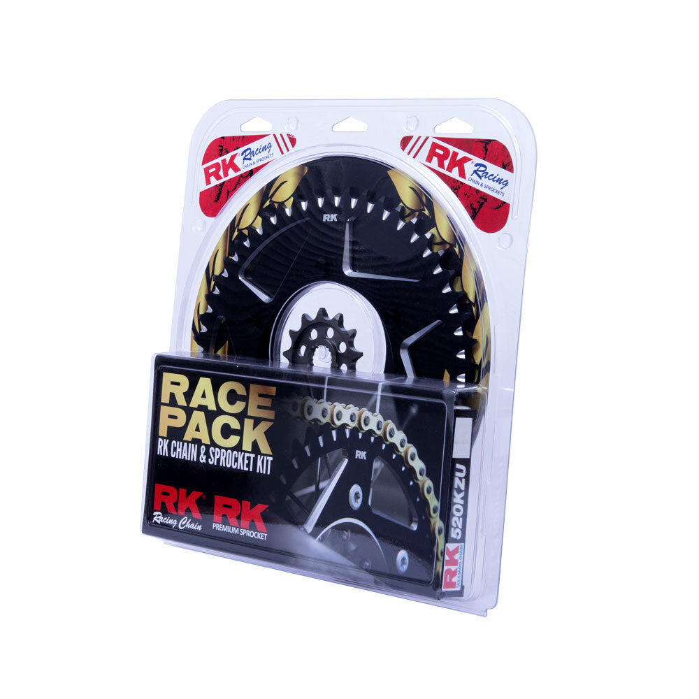 RK Chains - PRO PACK - RK CHAIN & SPR KIT GOLD+BLACK 13/48 KX450F 06-25 - Shark Leathers