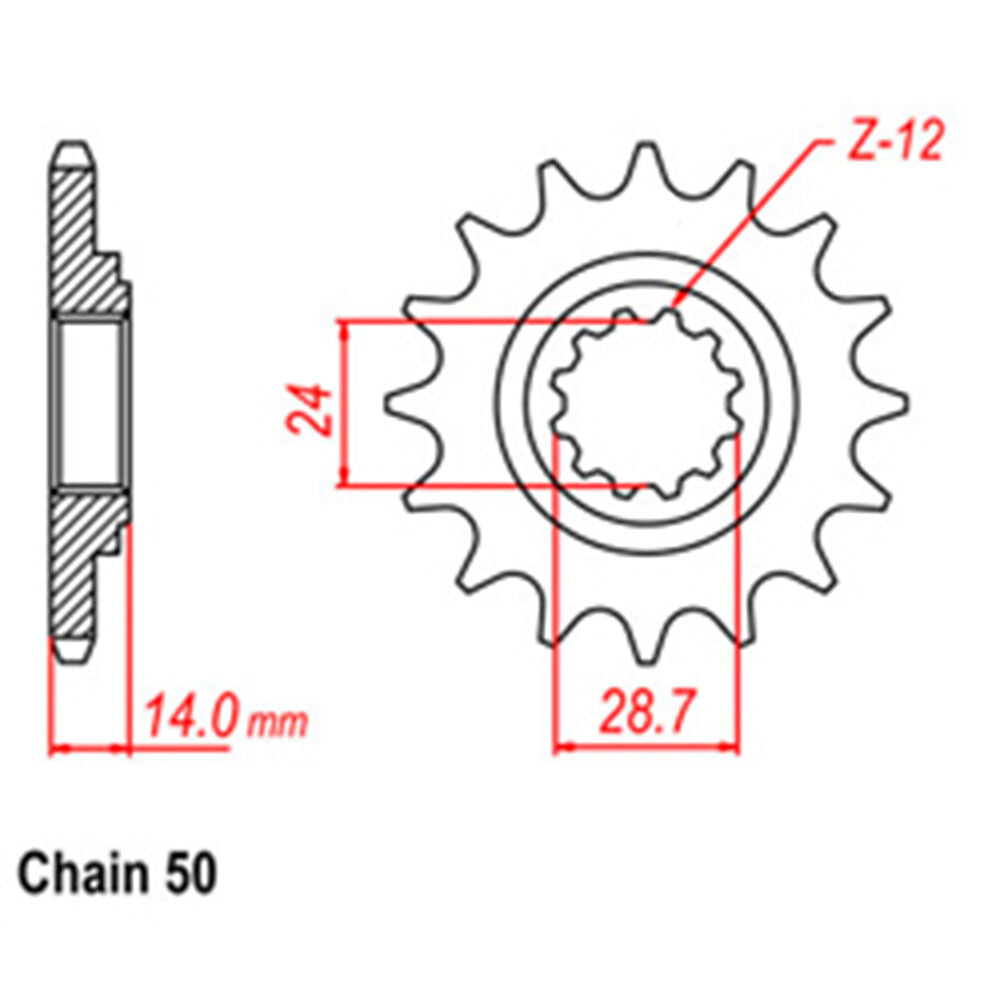 FRONT SPROCKET - STEEL 17T 530P LINK