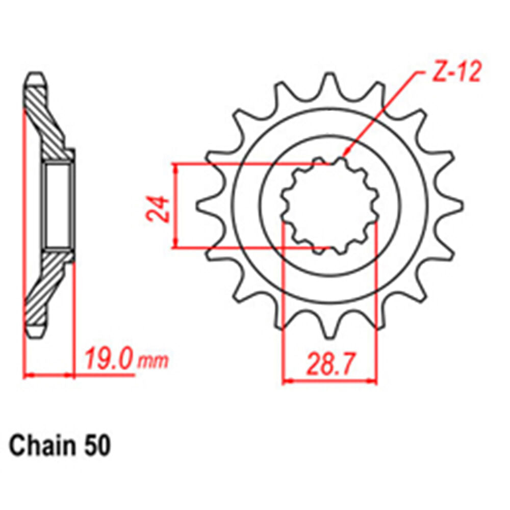 FRONT SPROCKET - STEEL 17T 530P LINK
