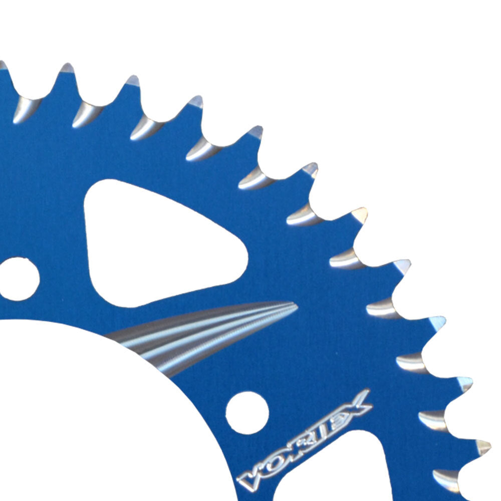 Vortex - VORTEX ALLOY REAR SPROCKET 420-46T - (S) YAMAHA - BLUE - Shark Leathers