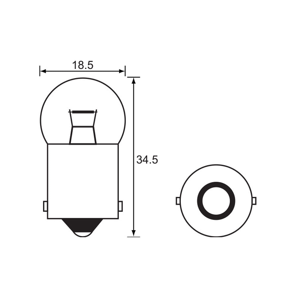 LINK - BULB - INDICATOR 12V 23W - BA15S - A1947 (min 10 Buy) - Shark Leathers