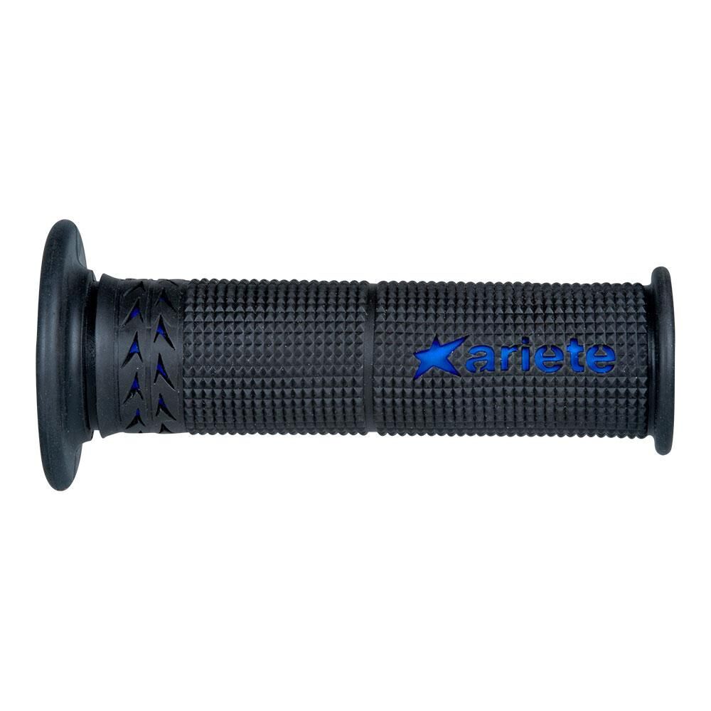ARIETE GRIPS - ESTORIL - SBK - SOFT DUAL-COMPOUND - BLACK/BLUE - 120mm Open End