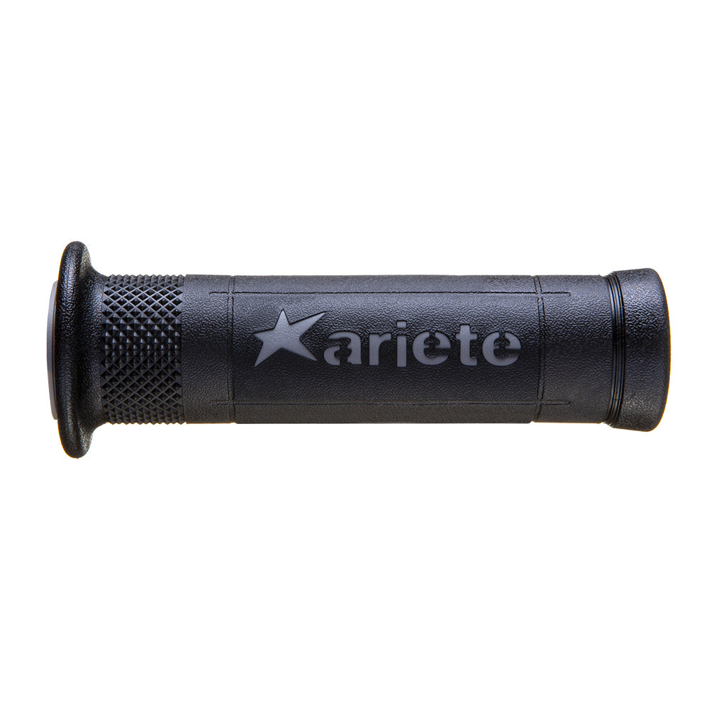 Ariete - ARIETE HAND GRIPS - ARIRAM - ROAD - BLACK GREY 120mm Open End: 02642GRN - Shark Leathers