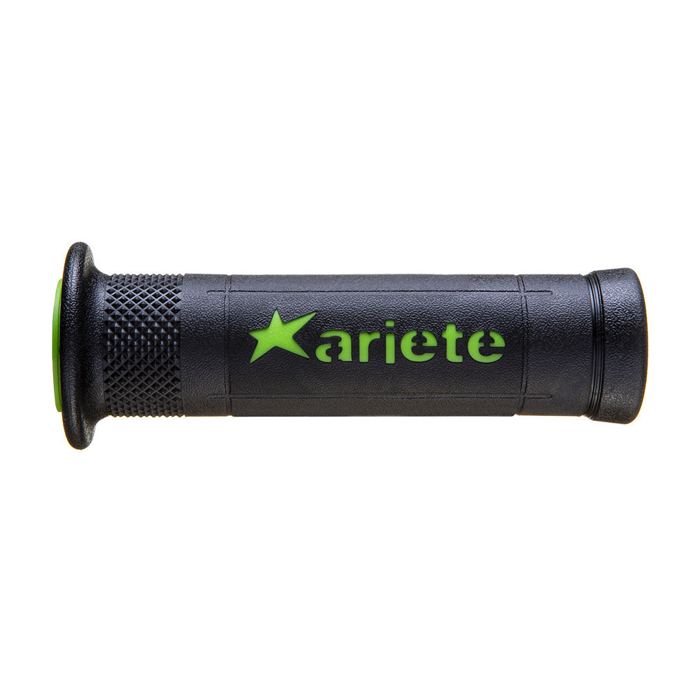 Ariete - ARIETE HAND GRIPS - ARIRAM - ROAD - BLACK GREEN 120mm Open End : 026442VN - Shark Leathers
