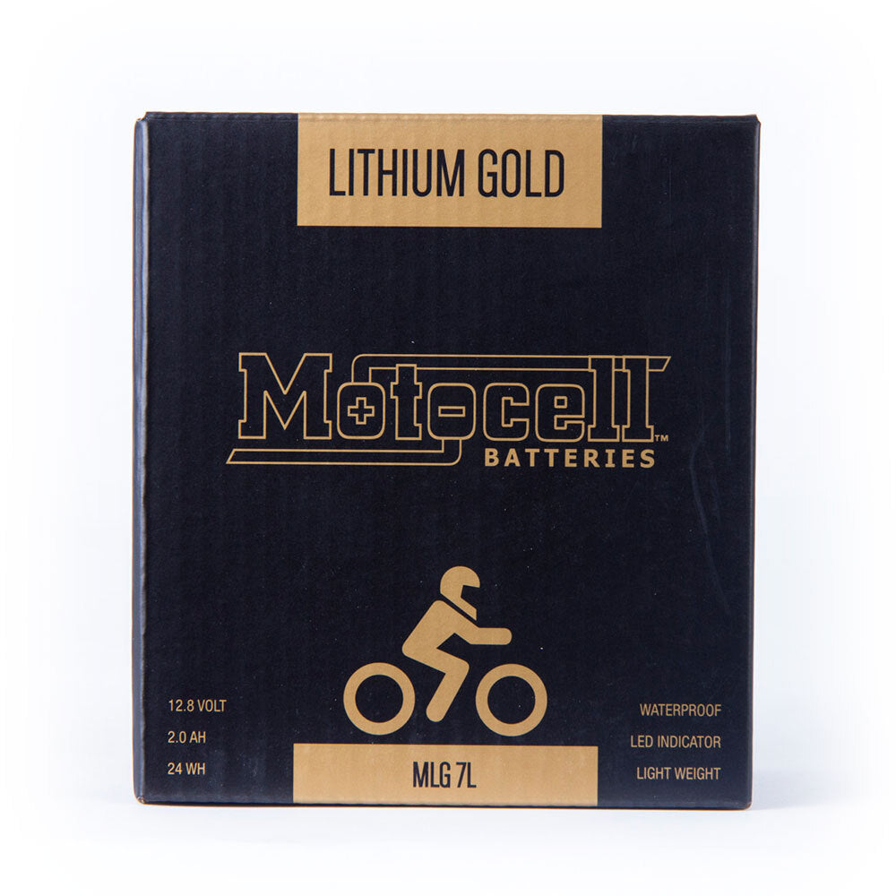 Motocell Batteries - MOTOCELL LITHIUM GOLD - MLG7L 24WH CN8 (DG9.2 - UN3480) - Shark Leathers