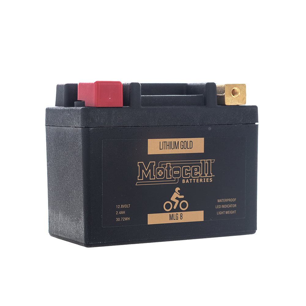 Motocell Batteries - MOTOCELL LITHIUM GOLD - MLG8 30.72WH CN8 (DG9.2 - UN3480) - Shark Leathers