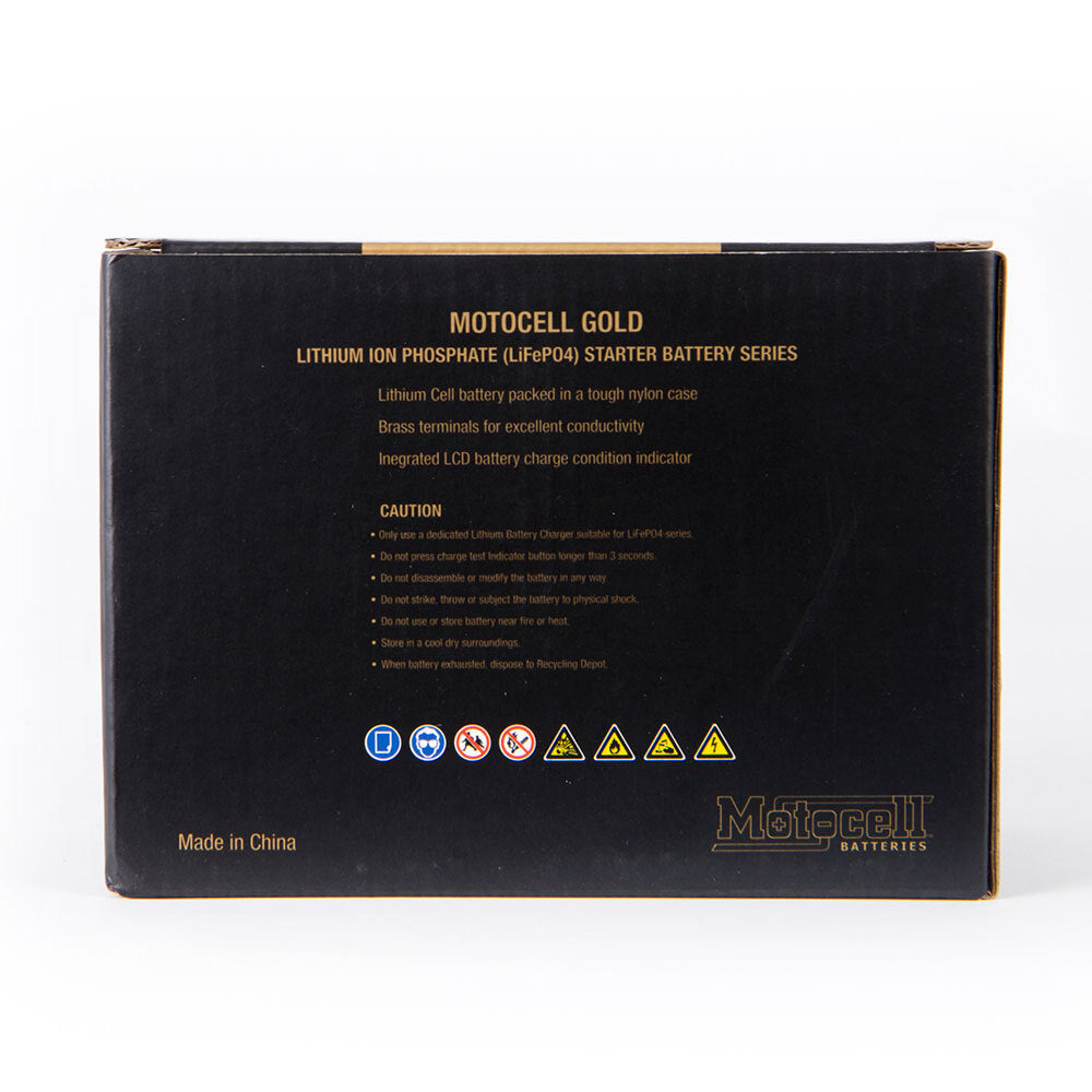 MOTOCELL LITHIUM GOLD MLG9 BATTERY 36WH LiFePO4