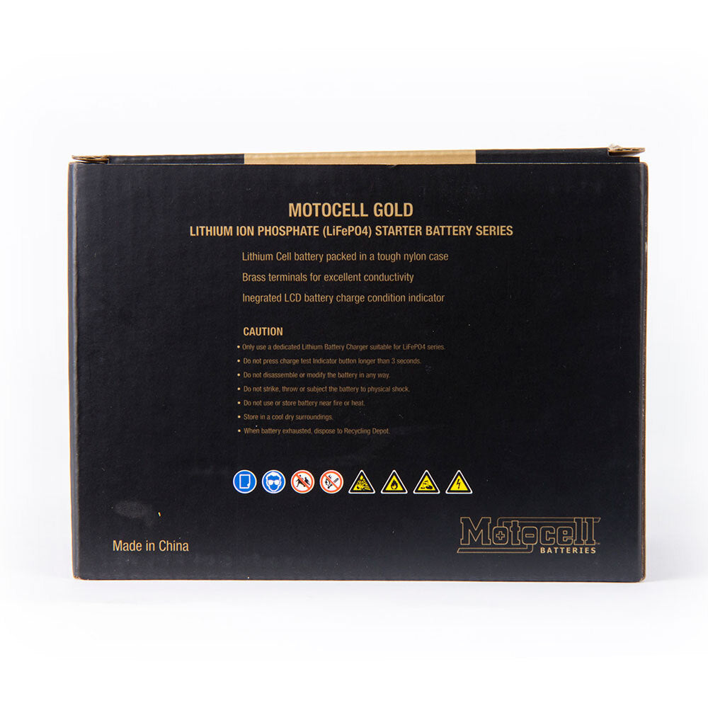 Motocell Batteries - MOTOCELL LITHIUM GOLD - MLG9L 36WH CN8 (DG9.2 - UN3480) - Shark Leathers