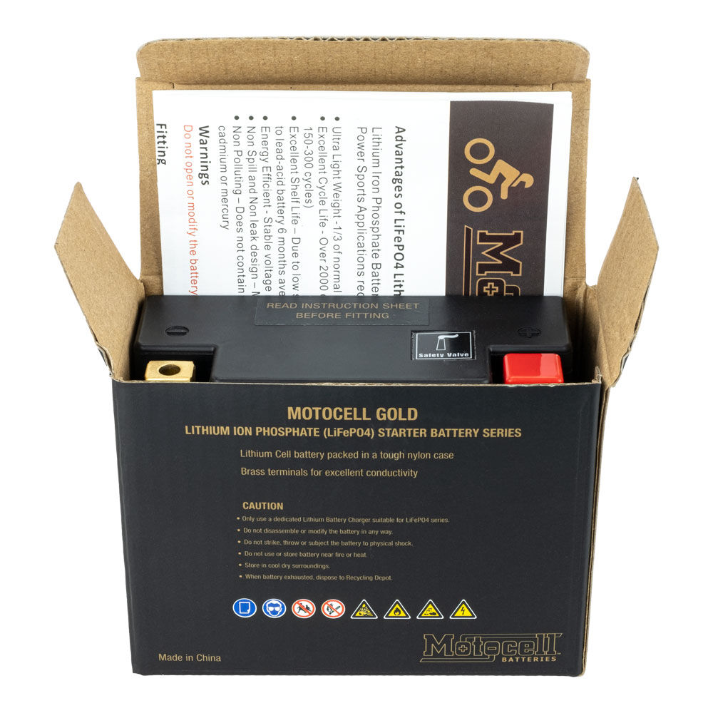 MOTOCELL LITHIUM GOLD - MLG12L(7.5AH 29WH) CTN10 (DG9.2 - UN3480)