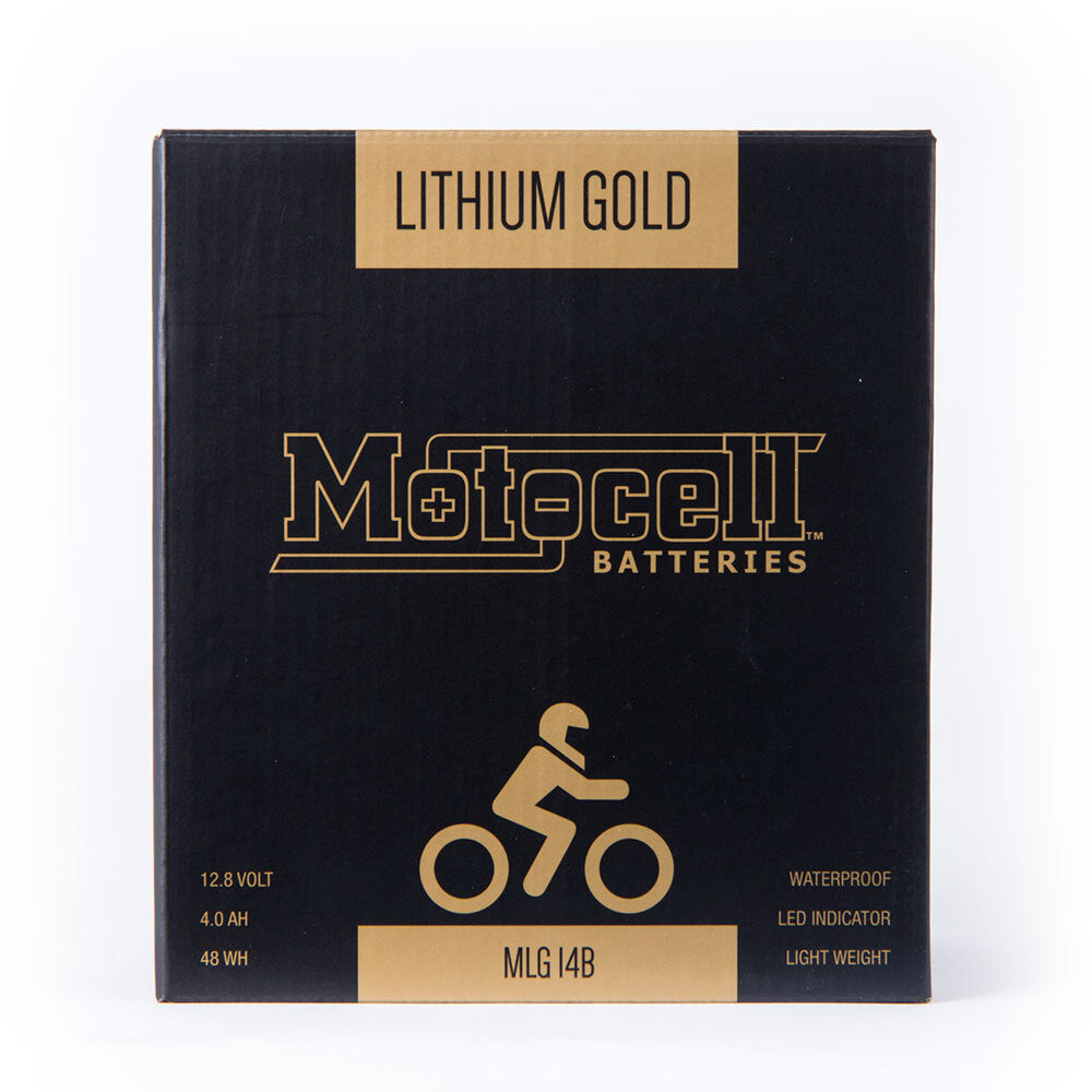 Motocell Batteries - MOTOCELL LITHIUM GOLD - MLG14B 48WH CN8 (DG9.2 - UN3480) - Shark Leathers