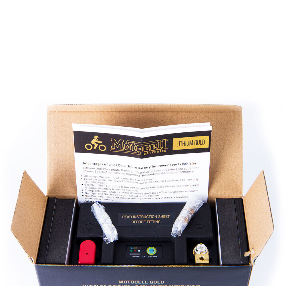 Motocell Batteries - MOTOCELL LITHIUM GOLD - MLG21 72WH CN8 (DG9.2 - UN3480) - Shark Leathers