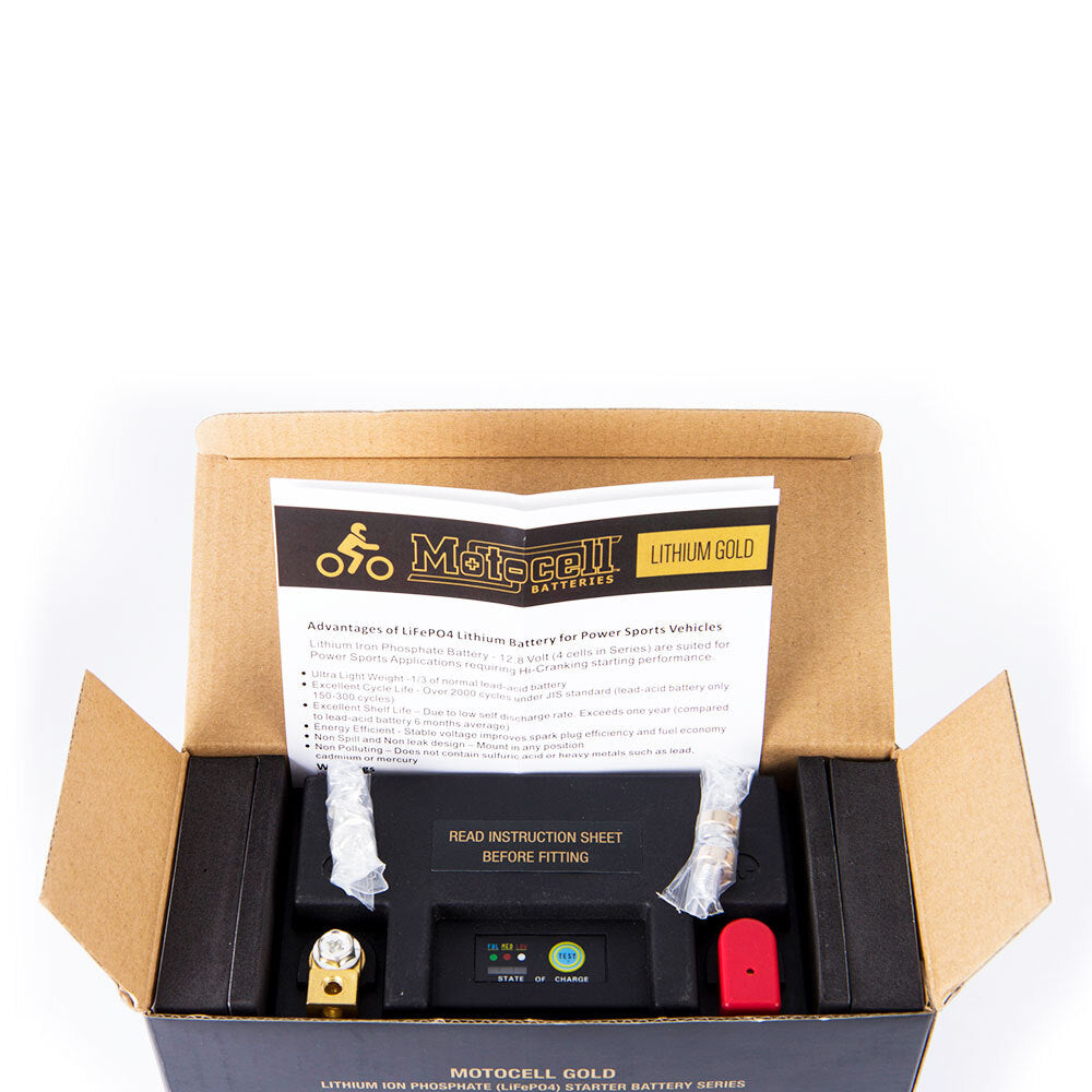 Motocell Batteries - MOTOCELL LITHIUM GOLD - MLG21L 72WH CN8 (DG9.2 - UN3480) - Shark Leathers