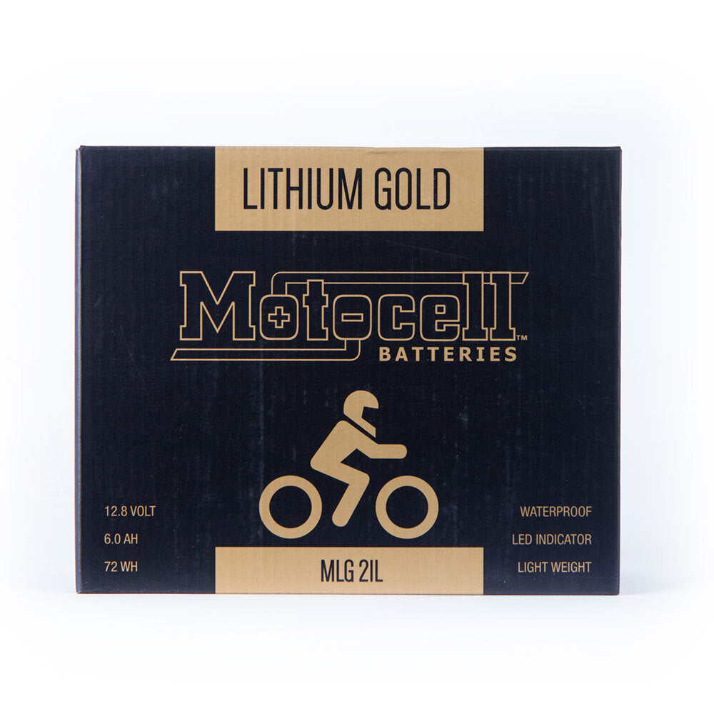 Motocell Batteries - MOTOCELL LITHIUM GOLD - MLG21L 72WH CN8 (DG9.2 - UN3480) - Shark Leathers