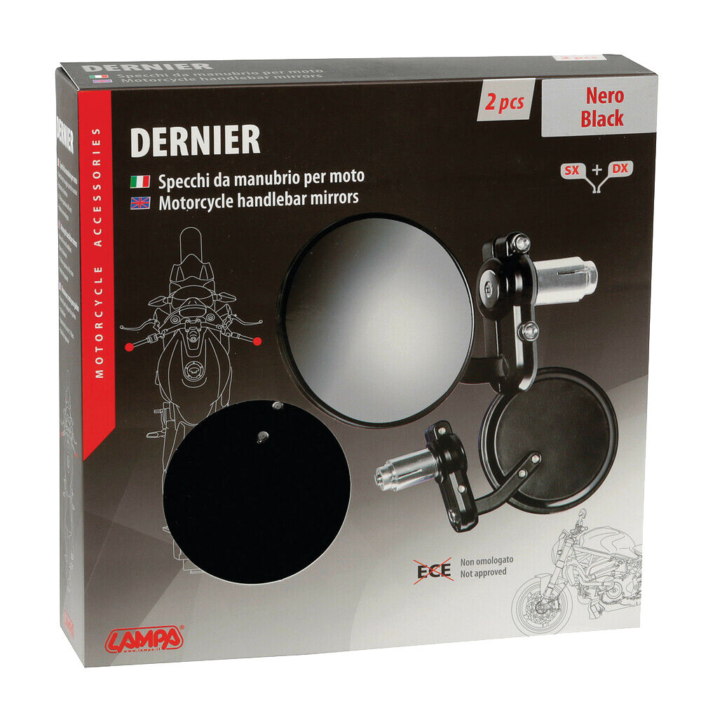 LAMPA DERNIER BAR END MIRROR SET - BLACK CPR