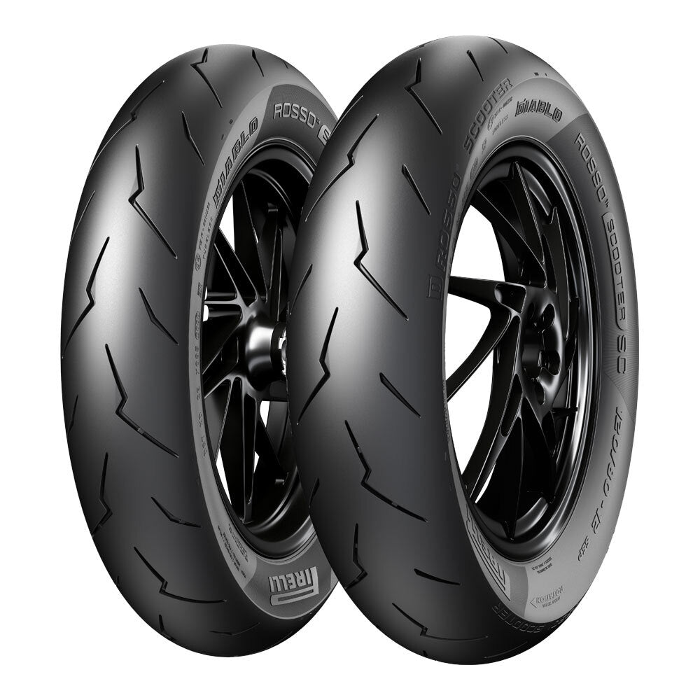 Pirelli - PIRELLI DIABLO ROSSO SCOOTER SC FRONT 100/90-12 64P TL - Shark Leathers