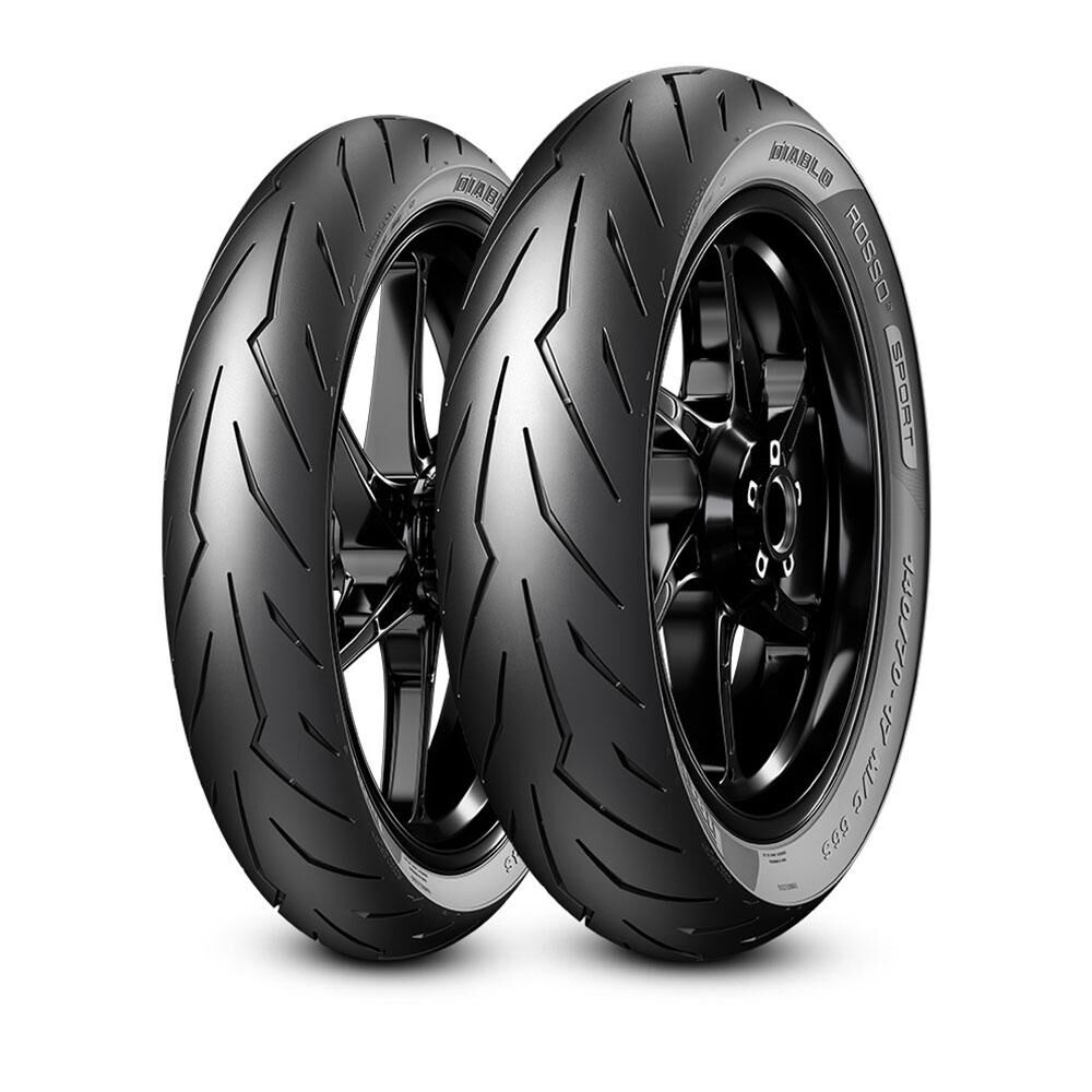 PIRELLI DIABLO ROSSO SPORT SCOOTER FRONT/REAR 80/80-14 M/C 43S TL