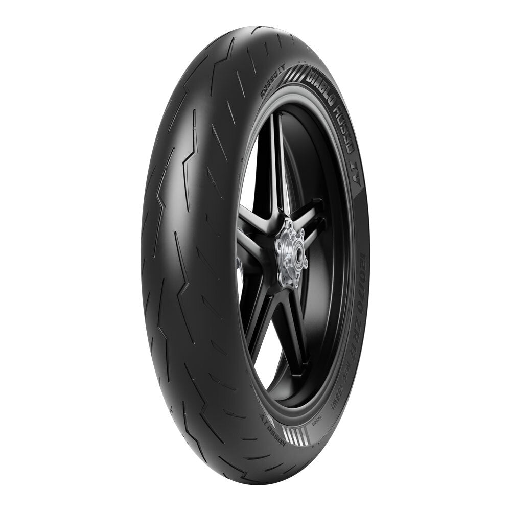 Pirelli - PIRELLI DIABLO ROSSO IV FRONT 120/70ZR17 M/C (58W) TL - Shark Leathers