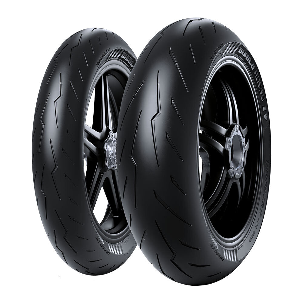 Pirelli - PIRELLI DIABLO ROSSO IV FRONT 120/70ZR17 M/C (58W) TL - Shark Leathers