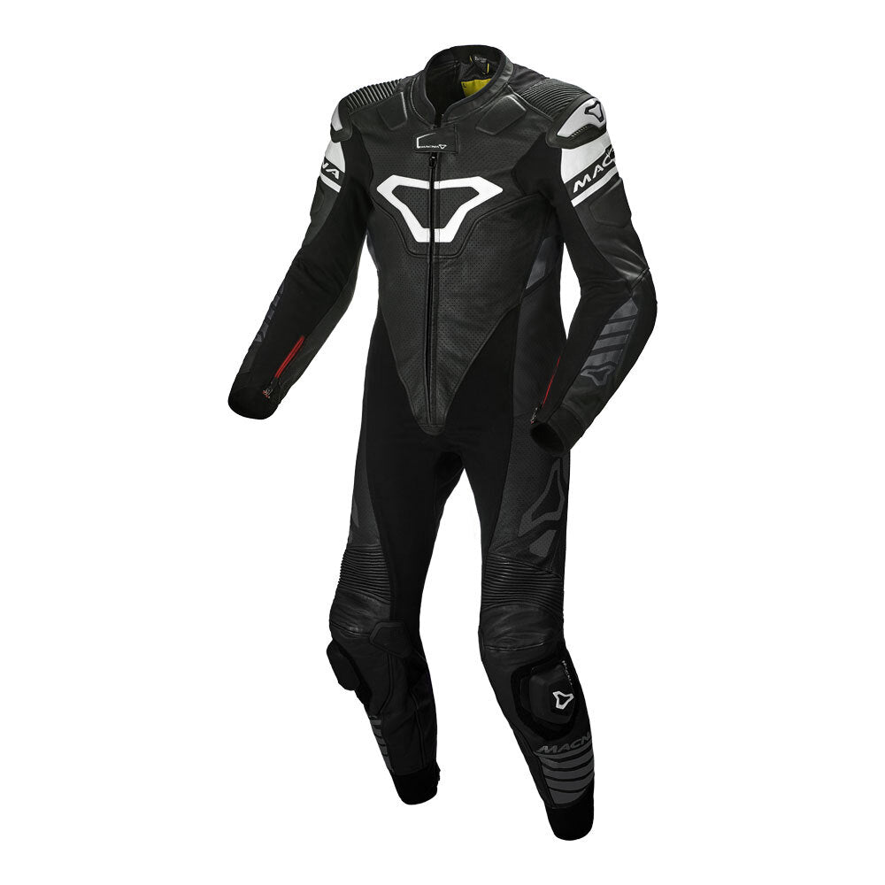 Macna - Macna Suit Tracktix 1pce Blk/Wht - Shark Leathers