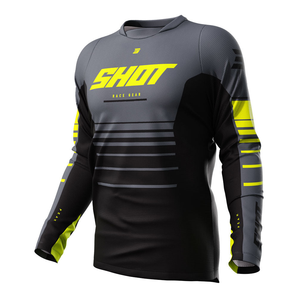 Shot Gear - SHOT DEVO JERSEY PEAK NEON YELLOW XL - Shark Leathers