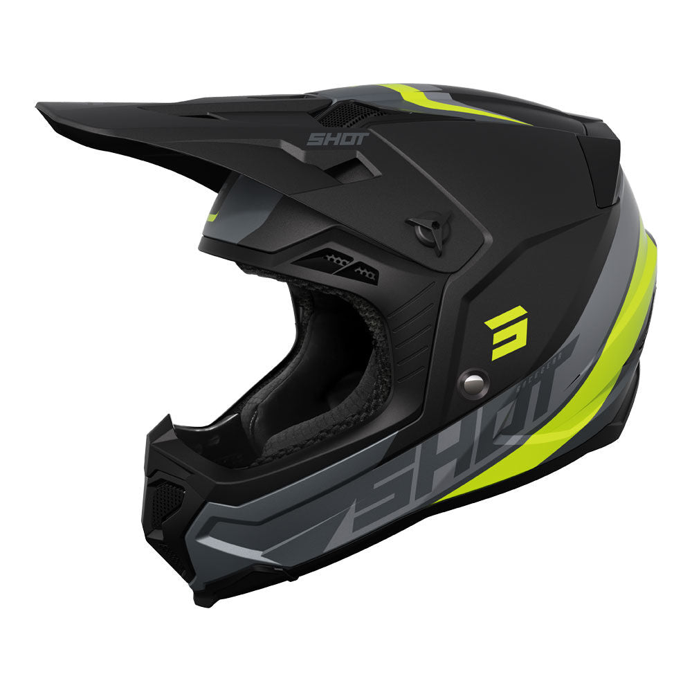 Shot Gear - SHOT CORE HELMET CUSTOM BLACK/NEON YELLOW 2XL - Shark Leathers