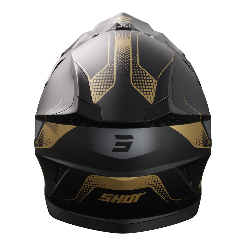 Shot Gear - SHOT PULSE HELMET EDGE MATT BLK/GOLD L - Shark Leathers