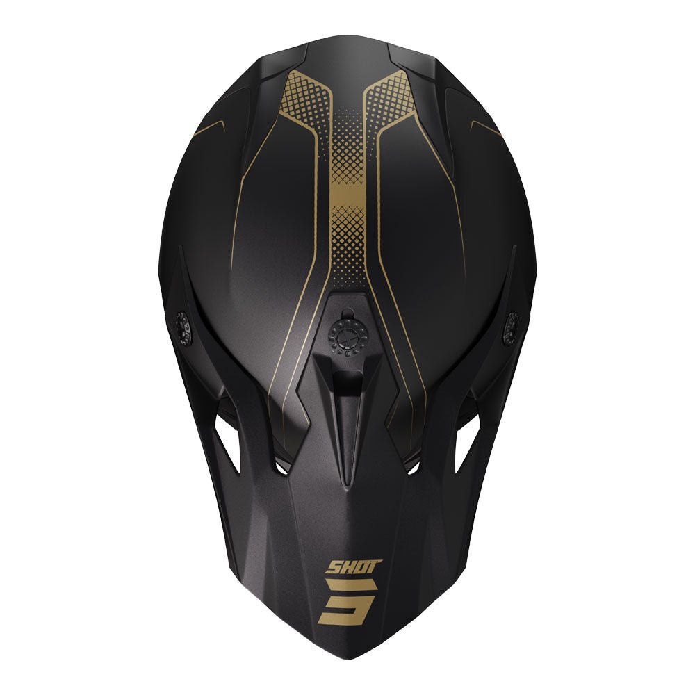 Shot Gear - SHOT PULSE HELMET EDGE MATT BLK/GOLD XL - Shark Leathers