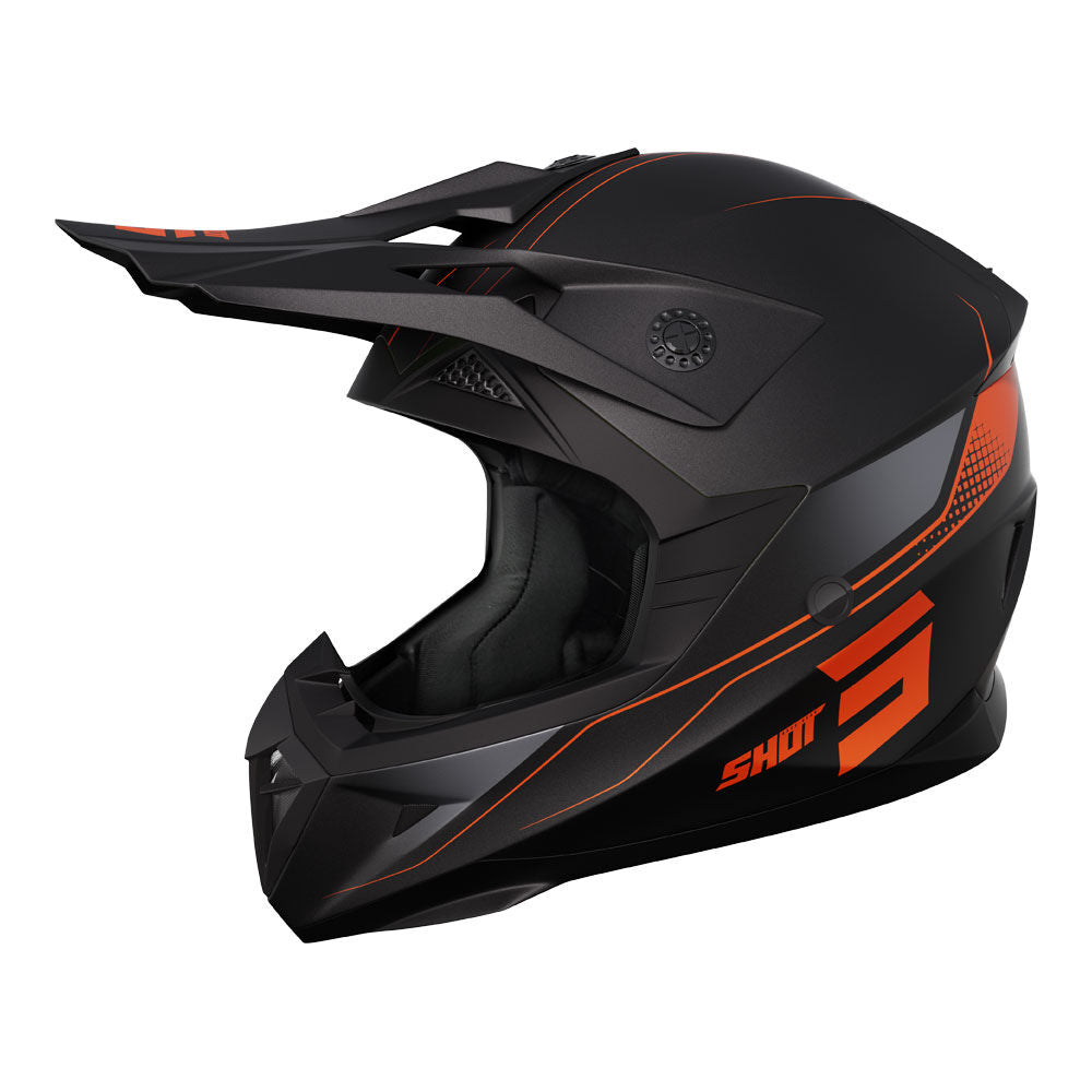 Shot Gear - SHOT PULSE HELMET EDGE MATT BLK/ORANGE XL - Shark Leathers