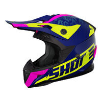 SHOT PULSE KIDS HELMET AIRFIT BLUE/NEON YEL/PINK SHOT
