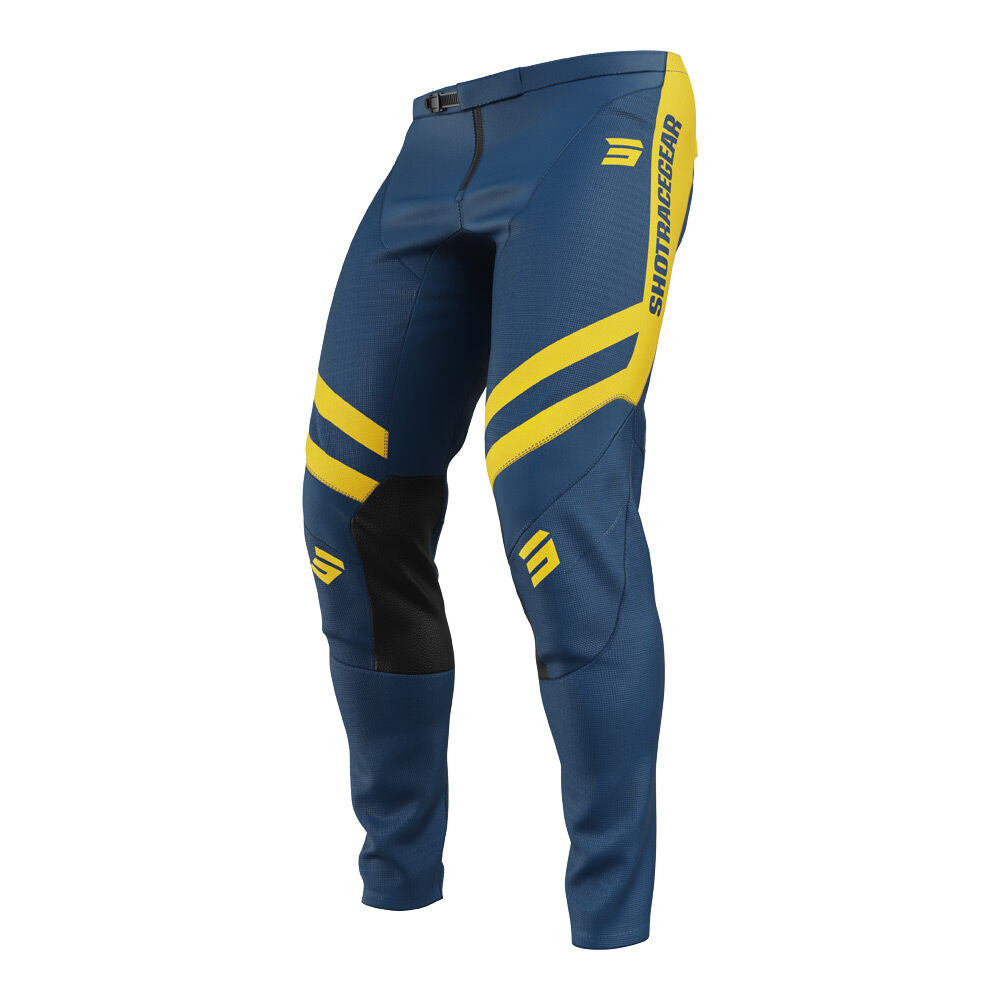Shot Gear - SHOT CONTACT MYTHIC PANTS BLUE/YELLOW 36 - Shark Leathers