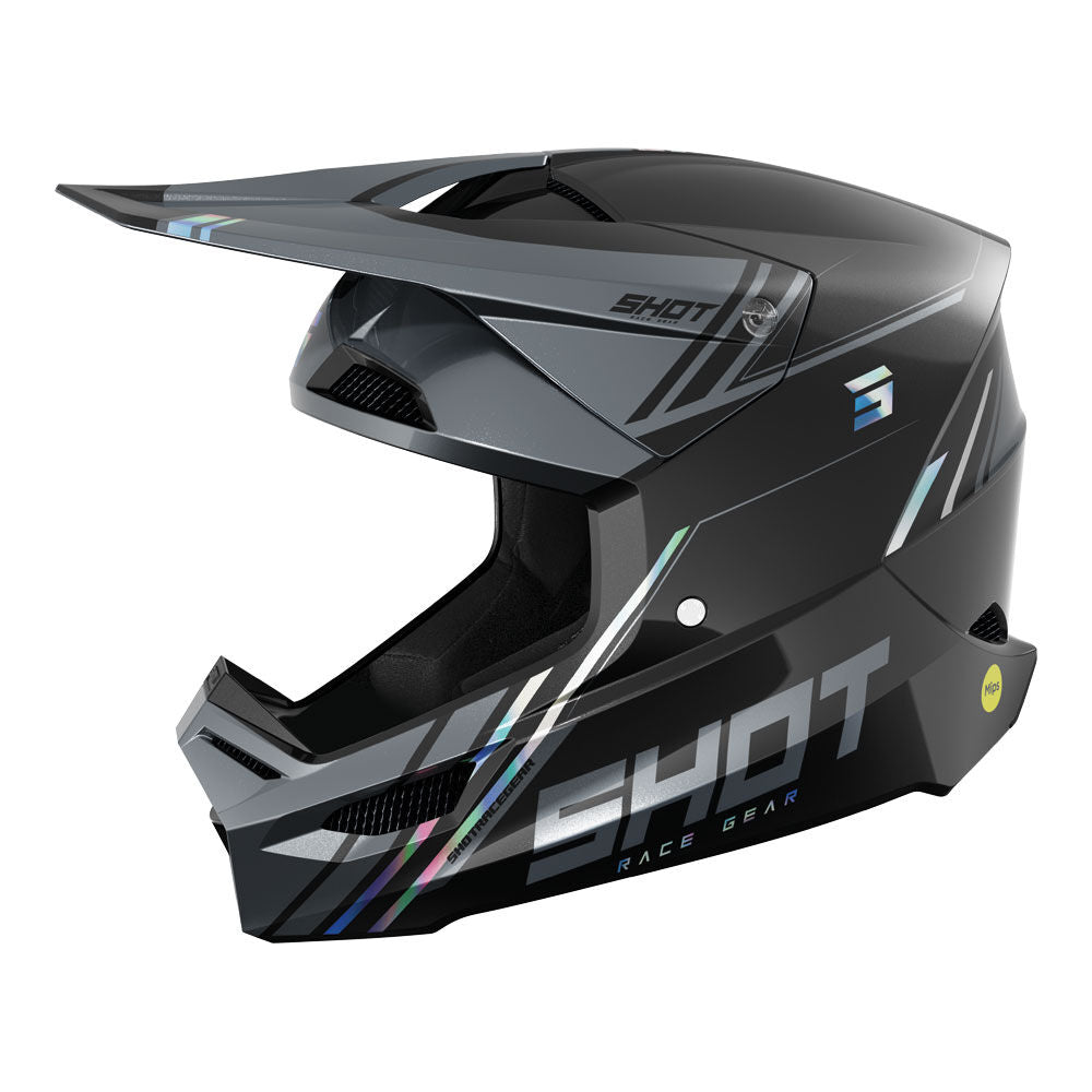 Shot Gear - SHOT RACE SPRINT HELMET BLACK HOLOGRAPHIC PEARLY 2XL - Shark Leathers