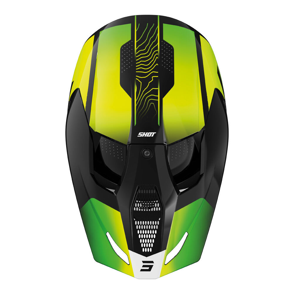 Shot Gear - SHOT FURIOUS APEX KID HELMET NEON YELLOW GLOSSY L - Shark Leathers