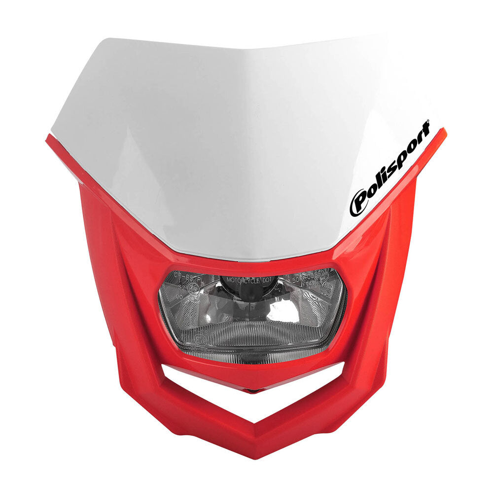 Polisport - POLISPORT HALO HEADLIGHT - HONDA RED/WHITE - Shark Leathers