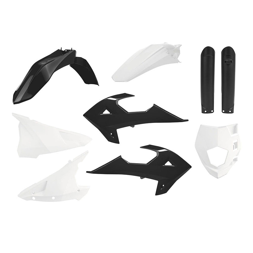 Polisport - POLISPORT ENDURO KIT GAS GAS 18-20/RIEJU 21-23 - BLACK/WHITE - Shark Leathers