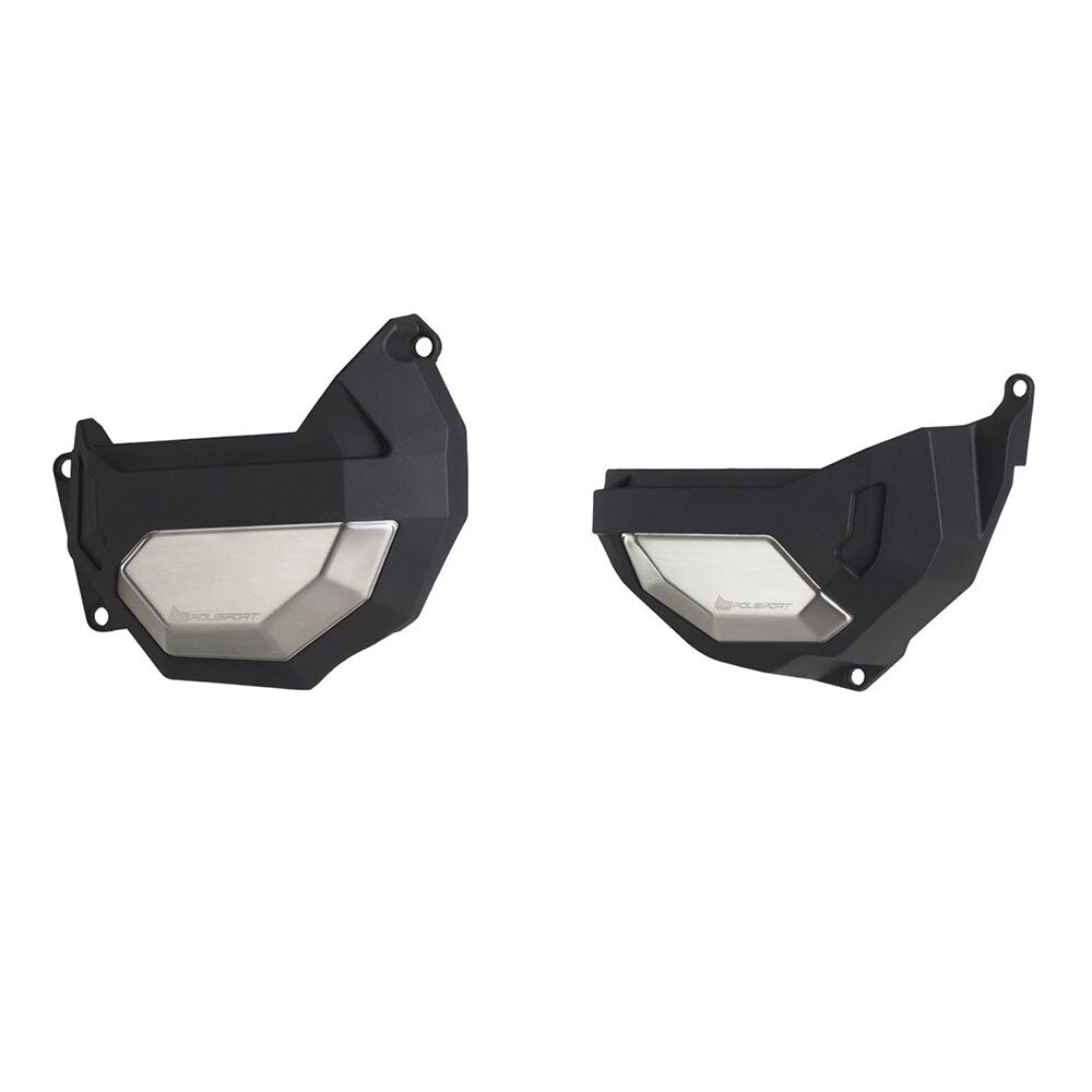 Polisport - POLISPORT CLUTCH & ALT COVER KIT HONDA AFRICA TWIN 1100 20-24 - BLK/SIL - Shark Leathers
