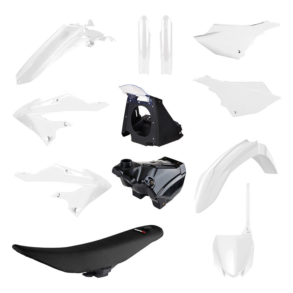 POLISPORT MX RESTYLE KIT YZ125/250 WHITE INCL TANK & SEAT 02-21 Polisport