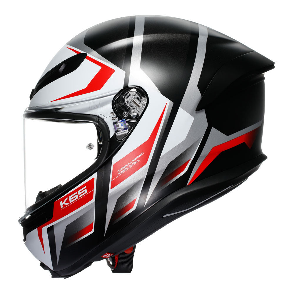 AGV - AGV K6S KARVE BLACK WHITE RED L - Shark Leathers