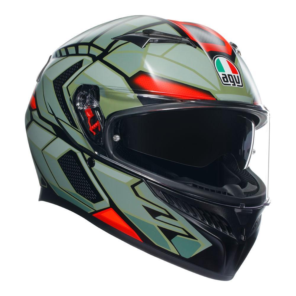 AGV K3 DECEPT MATT BLACK/GREEN/RED AGV