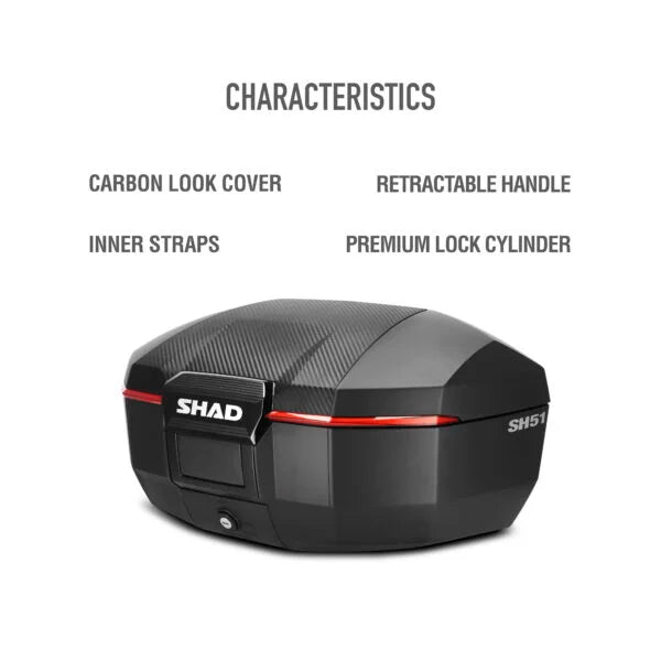 SHAD SH51 top case, carbon