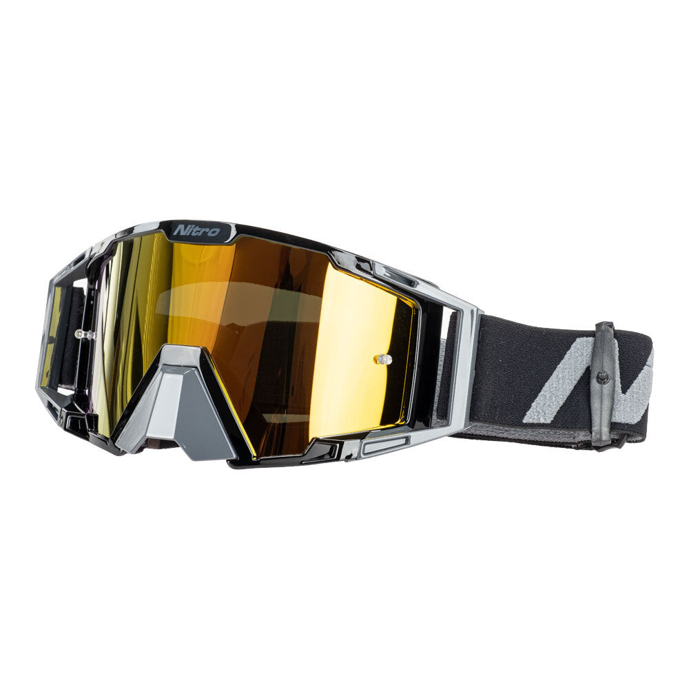 Nitro - NITRO NV-100 MX GOGGLES - GREY / BLACK - Shark Leathers