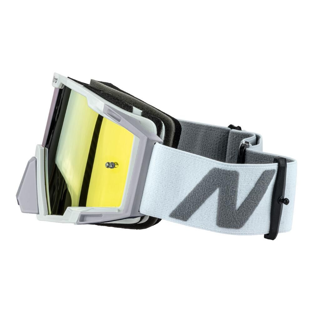 NITRO NV-100 MX GOGGLES - WHITE / SILVER