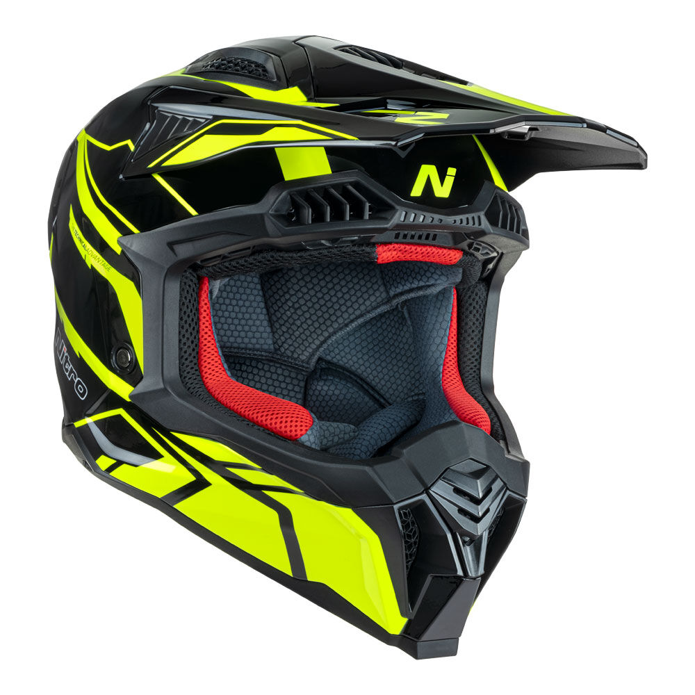 Nitro - NITRO MX710 SHARD II FLURO YELLOW/BLACK L - Shark Leathers
