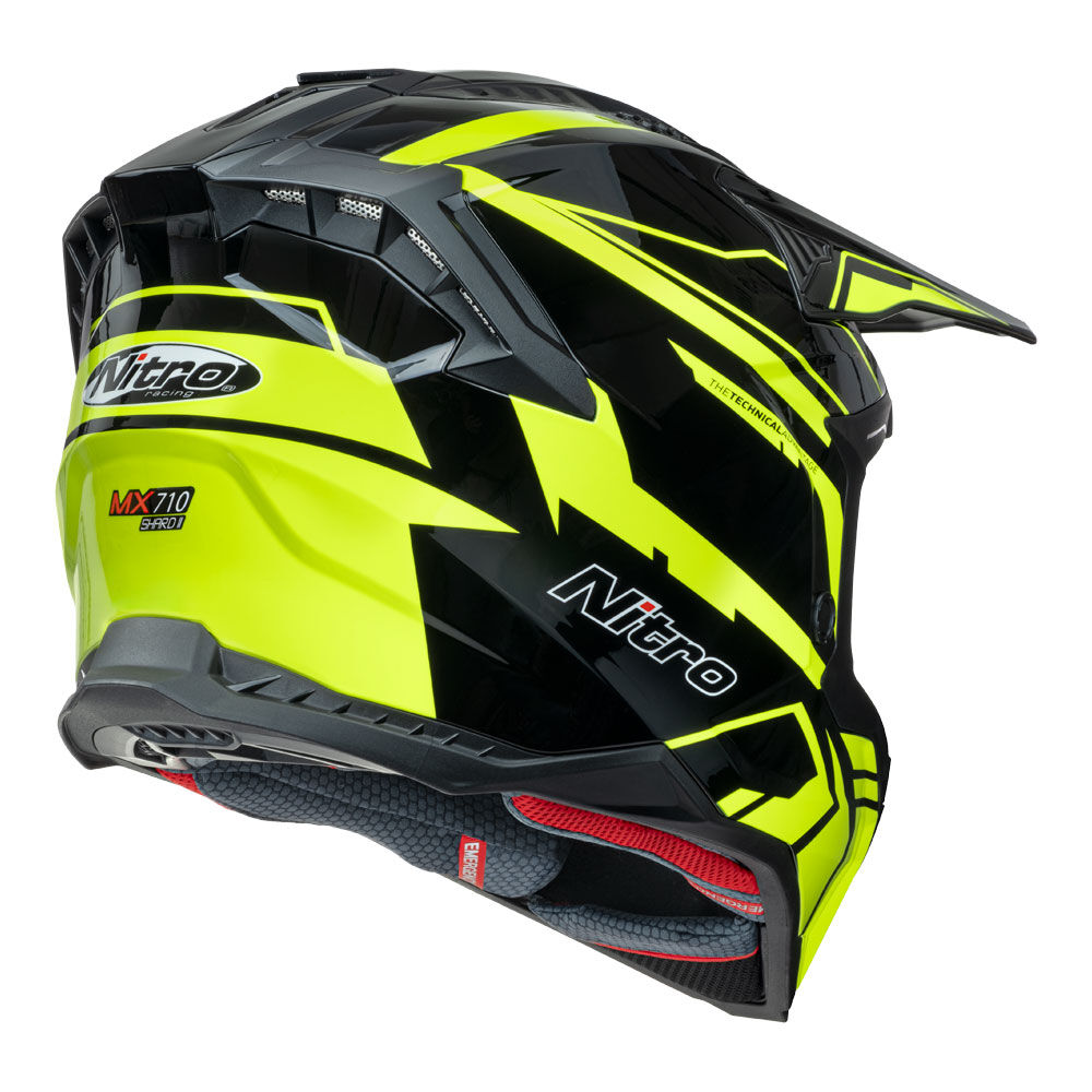 Nitro - NITRO MX710 SHARD II FLURO YELLOW/BLACK L - Shark Leathers