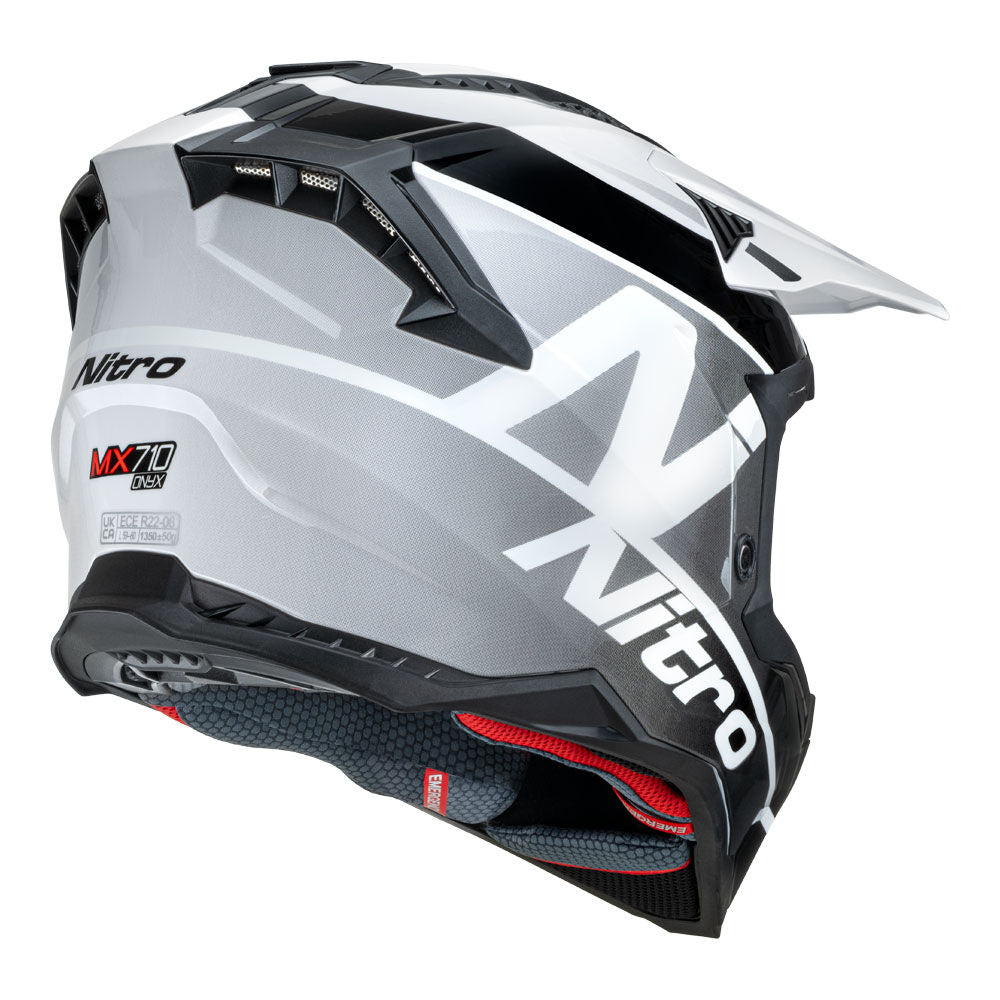 Nitro - NITRO MX710 ONYX WHITE/GREY L - Shark Leathers