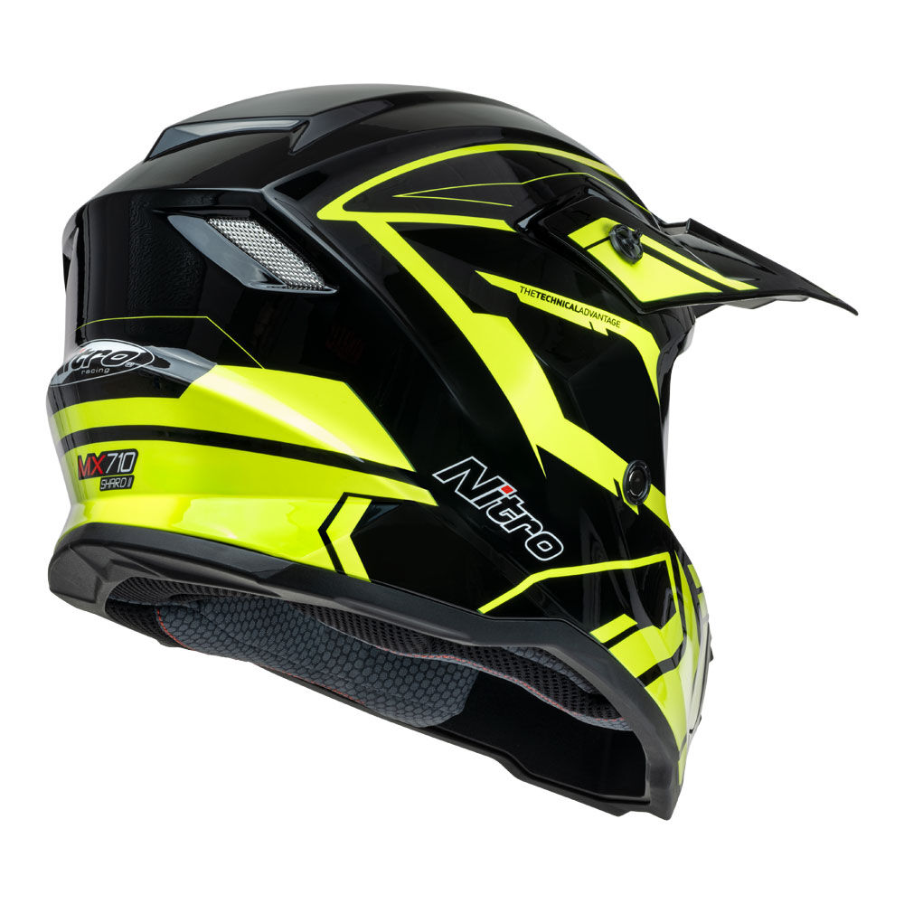 Nitro - NITRO MX710 YOUTH SHARD II FLURO YELLOW/BLACK YL - Shark Leathers