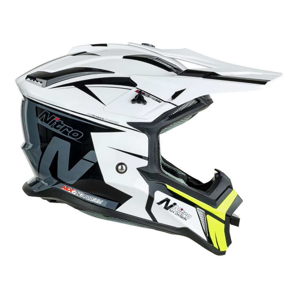 Nitro - NITRO MX760 PODIUM WHITE/GREY/FLURO M - Shark Leathers