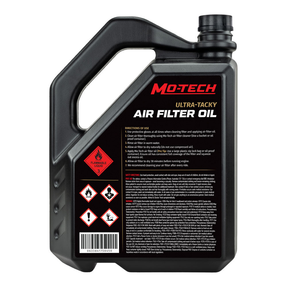 MO-TECH AIR FILTER OIL 4L (DG3.3 - UN1993) CTN 4